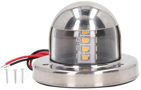 Tissting LED Navigationsankerleuchte 12V DC, 135° weißes LED Licht, IP66 geschützt, 2 Sichtweite, faltbare Basis aus robustem PC Material für Yachten, Pontons und Marineanwendungen
