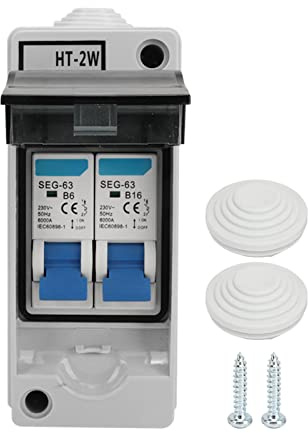 Odorkle Scatola di Distribuzione Esterna con Interruttore Automatico Bipolare 230V 16A 6A Quadro Elettrico