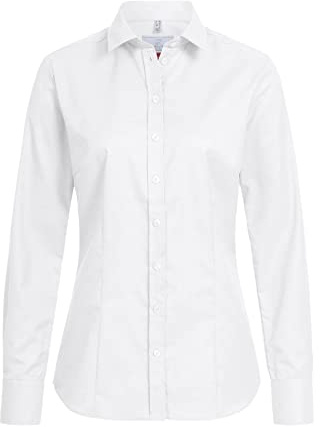 GREIFF Modern with 37.5® Damen Bluse Langarm Kent Regular Fit Weiß 52