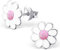 Monkimau Mädchen Ohrringe Blume Ohrstecker aus 925 Sterling Silver echt Silber mit Blüte