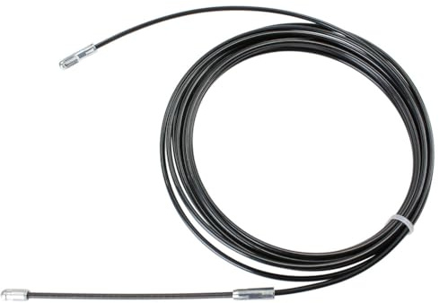 Dönges Plastik-Einziehband Einziehspirale 20m mit Suchfeder und Stahl-Endstücken Flexibel, Robust für Elektroinstallationen Ø 3,0 mm