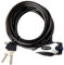 Amazon Basics Cerradura con llave Bicicleta antirrobo ajustable con cable y 72 pulgadas, paquete de 1, 183 cm, negro