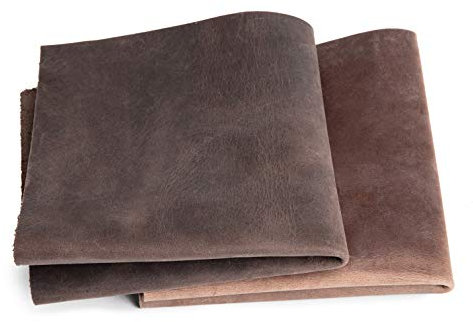 Rindsleder in Vintage und Retro-Look | Dunkelbraun | mit Pull-Up Effekt, Fettleder, Dickleder, Antik-Leder | Lederverarbeitung, Basteln, Beziehen, Deko | Lederstücke in vielen Größen | min. DIN A2