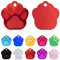 Ibera gifts - Hundemarke mit Gravur und personalisierte Hundemarke in Pfotenform für mittelgroße bis große Hunde und Katzen (Rot)