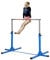 HOMCOM Gymnastics Bar, Height Adjustable Gymnastics Horizontal Bar for Kids, Home Gym Training Children Junior Kip High Bar Fitness, Blue