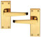 Ironmongery Solutions® Pair of Jovian Straight Lever Latch Door Handles 110x40mm in Polished Brass Finish