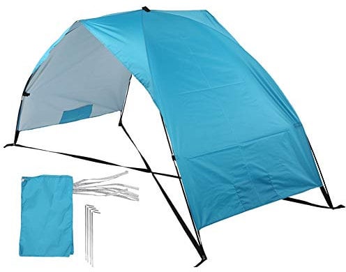 01 Strand Sun Shelter Instant Strandschirm Tragbarer Leichter Winddichter Pop-Up-Schirm für die Verwendung von Strandurlaub 2 Personen