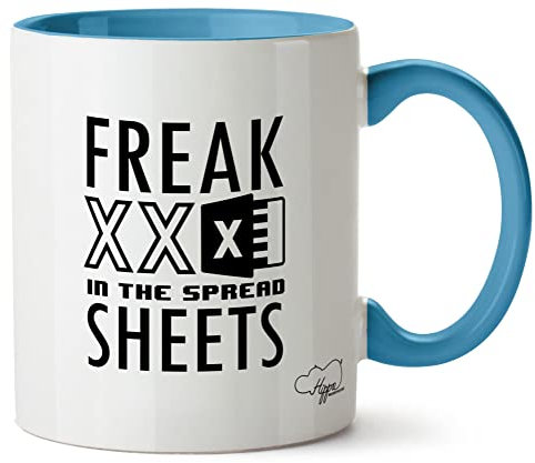Hippowarehouse Freak in The spreadsheet Printed Mug Various Colour Options Ceramic Cup Kitchenware 11oz