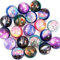 Pllieay Flummis, 32 mm, Weltraumthema, Flummis als Gastgeschenke für Kinder, Geschenktütenfüllung, 20 Stück