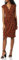 Amazon Essentials Women's Classic Cap Sleeve Wrap Dress (Available in Plus Sizes), Brown Floral Print, XL