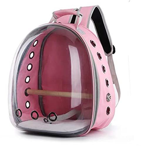QTBH Vogelkäfig Vogelbauer Tragbare Haustier Vogelkäfig Reisekäfig Vögel Atmungsaktive Vogelträger für Innenvögel innen Vogelkäfig käfig Vogelvoliere (Color : Pink)