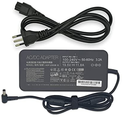 NewNet / Alimentatore Caricatore Caricabatteria Compatibile con Notebook ASUS Zenbook PRO Duo UX581 UX581GV [ 19.5V 11.8A 230W - 6.0x3.7 mm ]