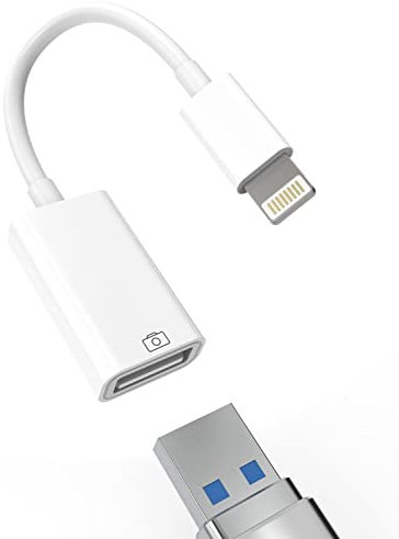 Adaptador Lightning macho a USB hembra OTG cable de sincronización de datos compatible con iPhone 13 11 12pro Max Mini XR X XS 8 7 SE Plus para iPad Air, cámara, mouse 3.0, teclado, hub, conector