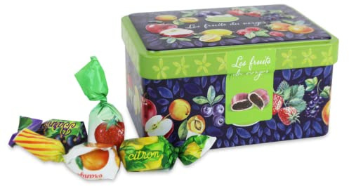 Barnier | Caramelle Frutta Mista | Caramelle Ripiene alla Frutta in Lattina | Contenitore con Caramelle ai Frutti Misti Ripiene | Frutta Caramelle Dolci - 100 Gr