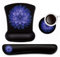 Keyboard Wrist Rest and Mouse Pad Wrist Support Set,Purple Flowers Ergonomic Gel Mouse Pad,Easy Typing Pain Relief, Memory Foam Keyboard Mousepad Set with Coasters