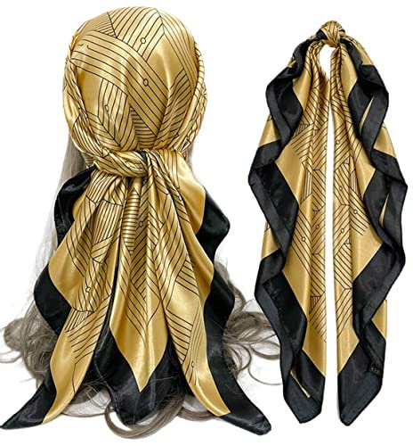 FAIRYGATE Seideschal Damen Halstücher Seidentuch Schals Halstuch Seiden schal Scarf Bandana Taschentuch Ansatz Handgelenk Kopftücher 78016