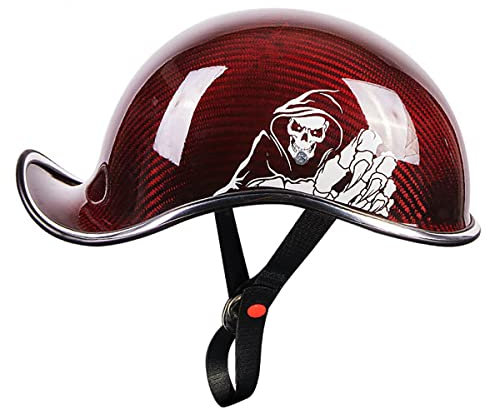 SDFGDFD Motorrad Retro Halbhelm Mode Baseball Cap Motorradhelm DOT/ECE-Zugelassen, Jethelm Roller-Helm Scooter-Helm Moped Mofa-Helm,Hat Den Verkehrssicherheitstest Bestanden