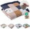 ULLENBOOM Krabbeldecke für Baby 140x140 cm, 100% OEKO-TEX Materialien, Made in EU, Dick & weich gepolstert, Wale - ideal als Babydecke, Krabbelmatte & Spieldecke Baby