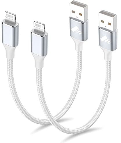 iPhone Ladekabel, [2 Stück, 0.3M] Lightning Kabel MFi Zertifiziert iPhone Kabel Nylon Schnellladekabel iPhone kurz USB Ladekabel für iPhone 13 12 11 Pro Max Mini XR XS X 10 8 7 6s 6 Plus 5S 5 SE 2020