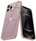 Teageo for iPhone 12 Pro Max Case Cute Heart Pattern for Women Girls Slim Luxury Bling Plating Soft TPU Anti-Scratch Shockproof Bumper Phone Case for iPhone 12 Pro Max, Lavender