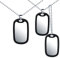 Feilok 2 Stück Herren Damen Halskette Edelstahl mit Doppelt Militär Armee Erkennungsmarke Dog Tag Ausrüstung Anhänger Halskette für Jungen