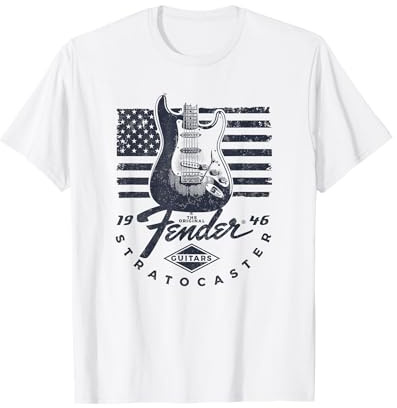 Fender 1946 Stratocaster American Flag Backdrop Maglietta