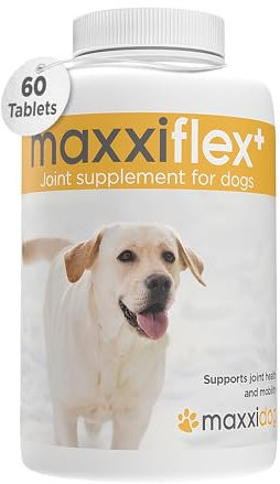 maxxipaws - maxxiflex+ Hip & Joint Supplement for Dogs with Glucosamine, Chondroitin, MSM & Collagen | Mobility & Flexibility Support | Senior, Adult & All Breeds | 60 Tablets