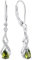 YL Unendlichkeit Ohrringe 925 Sterling Silber August Geburtsstein Peridot Zirkonia Ohrringe für Damen