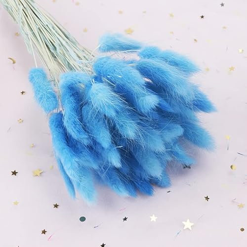 120 Stäbchen Pampasgras Trockenblumen Verwelken Nie Trockenblumen Deko Boho Deko Super Flauschig Für Deko Schlafzimmer, Badezimmer Deko, Tischdeko, Wand Deko,17in.