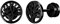 INFINIONLY Homme Femme Boucles d'oreilles en Acier Inoxydable Clous et puces d'oreilles d'arbre de vie pour Garçon Fille Bijoux fantaisie Oreilles Percées Mode Bouchons d'oreilles à vis, Noir