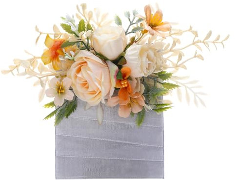 PartyforU Hellgelbe Ansteckblume für Bräutigam und Trauzeugen – Rosen-Boutonniere für Herren, Hochzeit, Champagner, Korsagen für rustikale Herbsthochzeit, Heimkehrzeremonie, Meldel-Ansteckblume