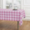 Solino Home Buffalo Karierte Leinen-Tischdecke, 152,4 x 228,6 cm, 100 % reines Leinen, rosa Begonien-Karo, maschinenwaschbar, rechteckig, für den Sommer