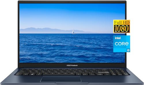 ASUS Newest Vivobook 15.6 FHD Lightweight Laptop, 24GB RAM, 1TB PCIe SSD, Intel Core i3-1215U(Beat i5-1135G7), Chiclet Keyboard, WiFi, Type-C, Camera, HDMI, Win 11, Quiet Blue, w/CUE Accessories