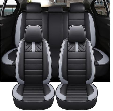 Sitzbezügesets Für Volvo Für XC90 XC60 Auto Sitzkissen Abdeckung Vollen Satz Leder Auto Zubehör Innen Auto Schonbezug Schoner (Farbe : Grau)