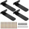SAYAYO Regalhalterung Schwarz Schwerlastwinkel Tablarträger 150mm Winkel Metall Wandmontage 4 Stück Regalhalterung Unsichtbar für Holz Regal