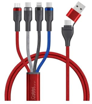 Câble USB-C/A vers USB-C/Micro-USB/Lightning coloré 1,2 m [Callstel]