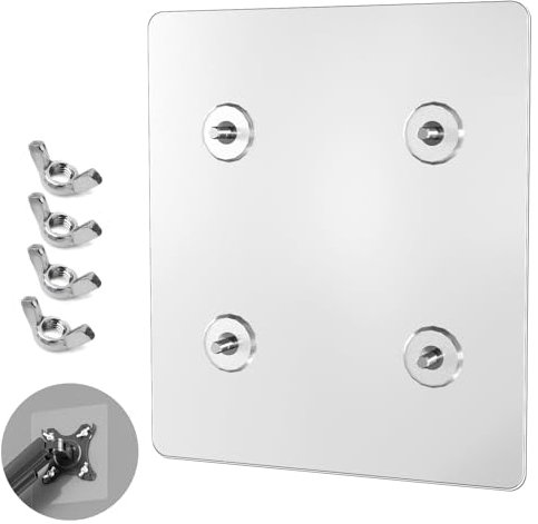 Adaptador de Montaje para Monitor No VESA - 75 x 75 mm para Pantallas Planas de 17, 19, 22 cm Sin Agujeros - Capacidad de Carga de 5 a 11 Libras