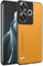 HONLEN Funda para Poco F6 (6.67 Inches) Carcasa de Negocios Respaldo de Cuero Amarillo