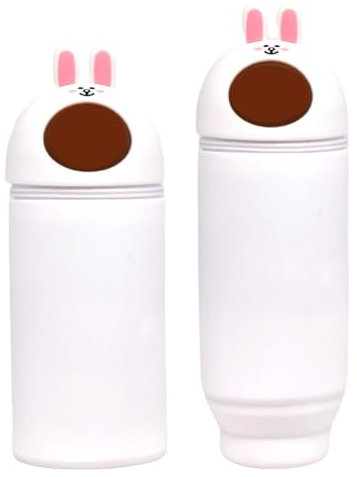 CYZJPRVN Trousse Silicone, Trousse à Crayon Telescopique Kawaii Trousse 2 en 1 en Silicone Souple Trousse Scolaire Rangement pour Papeterie Trousse à Crayon Enfant Fournitures Scolaires Mignonnes