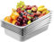 VEVOR Bac Gastronorme GN 1/1 Lot de 6, Récipient Inox pour Bain-marie 0,8 mm d'Épaisseur, Bac Inox Alimentaire 10,7 cm Profondeur, pour Fours à Convection, Réfrigérateurs, Stockage, Restauration