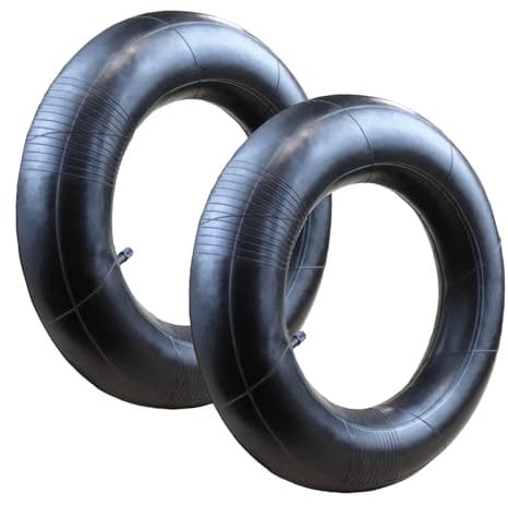 Linxor - Lot de 2 chambres à air valve droite pour brouette, diable, chariot, tondeuse ou autre - 4.8/4.00-8