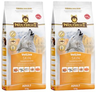 Wolfsblut Vetline | Hundefutter | Sparbundle | Sparpaket (2 x 12kg, Skin & Coat)