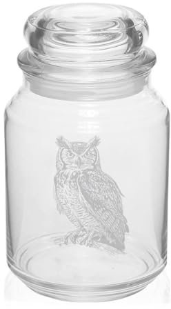 MIP 26 oz Glass Candy Jar Gift Owl
