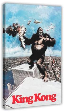 doegka King Kong (1976) Filmposter auf Leinwand, Schlafzimmer, Dekoration, Landschaft, Büro, Raumdekoration, Geschenk, 20 x 30 cm