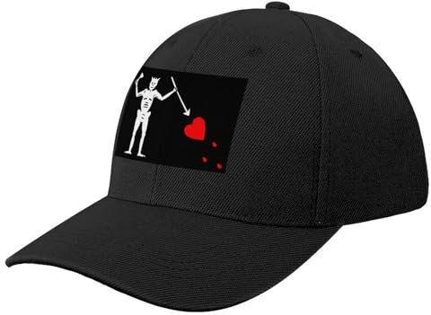 CIZIEOE Baseball Kappe Baseball Cap Flagge VON Blackbeard Jolly Roger Pirate Flag Baseball Kappe Strand Ausflug Golf Hut Hut Luxus Weibliche Männer