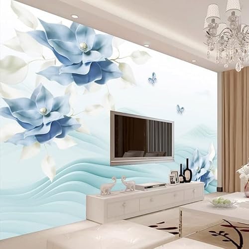 Fototapete 3D Effekt Tapete Orchidee Größe:W150CMxH105CM Vliestapete 3D Tapeten Wanddeko Wandbilder Wohnzimmer