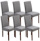 FRKOKRFA Stuhlhussen 6er Set Universal Stretch Jacquard Stuhlüberzüge, Abnehmbarer Waschbarer Stuhlüberzug, Dekoration Stuhlbezug für Esszimmer, Hotel, Hochzeit und Partys (Hellgrau)
