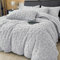 MANEMI Edredón Borrego 260 x 240 cm con 2 Fundas de Cojin - Edredón Nódico Invierno Cálido y Suave con Relleno de Micro Fibra Poliéster, Edredón Reversible Franle y Sherpa
