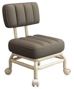 SBCGFY Chaise de pédicure Siège Roulant Bas Canapé Repose-Pieds roulettes pivotantes universelles Tabouret de pédicure de Nettoyage pour Fitness Maison Garage Salon de(Gris foncé, Taille Unique)