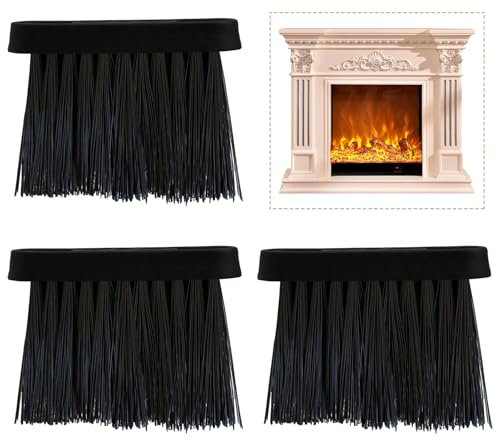 Lot de 3 brosses de rechange pour balai de cheminée avec trou de 3/8, durables et pratiques pour l'entretien de la maison et de la cheminée